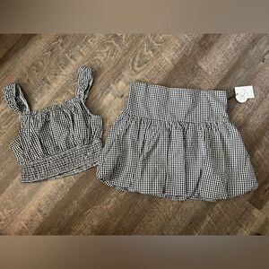 Japna 2- Piece Cropped Top and Skirt- Size Large